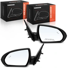 2 Pcs Driver & Passenger Black Mirror with Power Glass Adjust