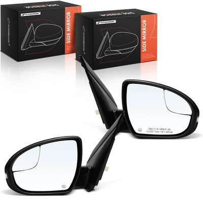 2 Pcs Driver & Passenger Black Mirror with Power Glass Adjust