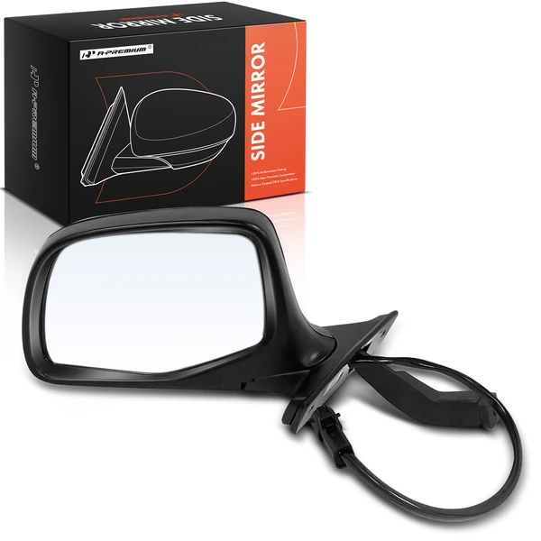 1992-1996 Ford F-250 Left Driver Side Mirror, Powered 1992-1996 Ford F-250, Chrome A-Premium APMI1843