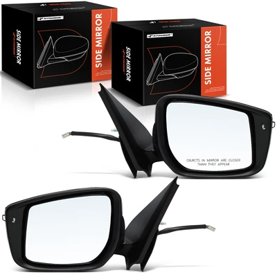 2 Pcs Driver & Passenger Black Mirror with Power Glass Adjust