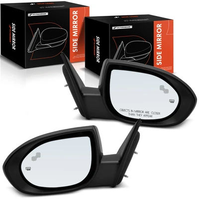2 Pcs Driver & Passenger Black Mirror with Power Glass Adjust