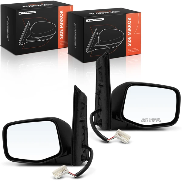 Driver & Passenger Mirror, Power Adjustment, Manual Folding, Smooth Black A-Premium APMI2250TW