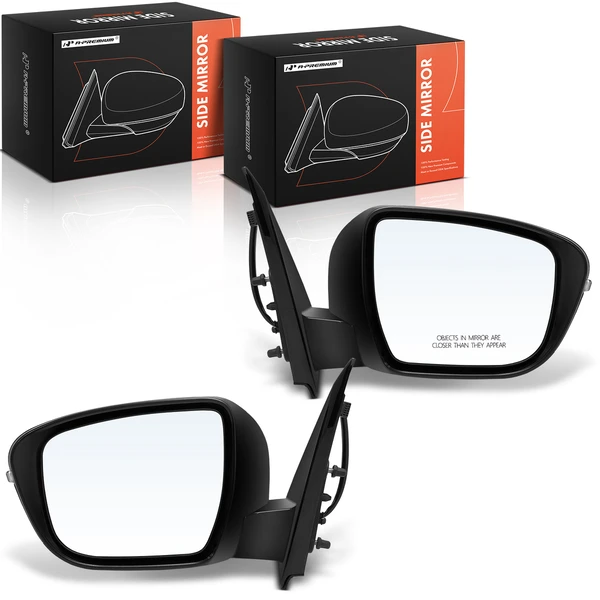Driver & Passenger Mirror, Powered, Smooth Black A-Premium APMI2257TW
