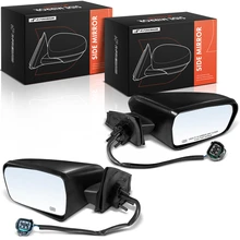 Left & Right Mirror, with Heating, Power Adjustment, Non-Folding, Textured Black A-Premium APMI3214TW