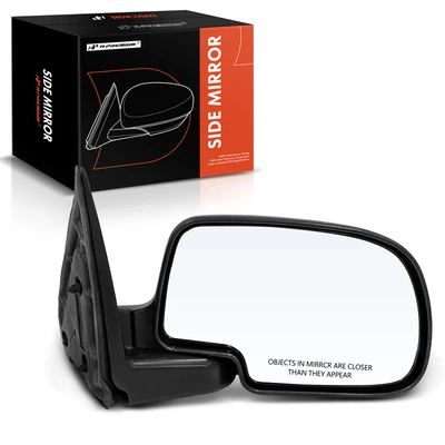 Passenger Smooth Black Mirror with Manual Glass Adjust