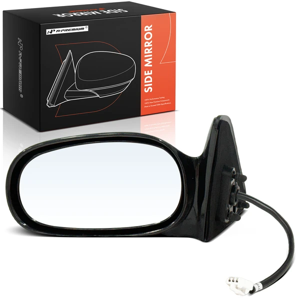 1998-2002 Toyota Corolla Left Driver Side Mirror, Power Adjustment, Non-Folding, Smooth Black A-Premium APMI1853