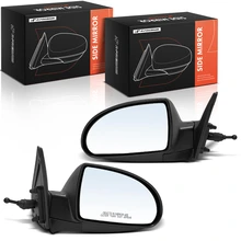 Left & Right Mirror, Manual Adjustment, Manual Folding, Smooth Black A-Premium APMI3381TW