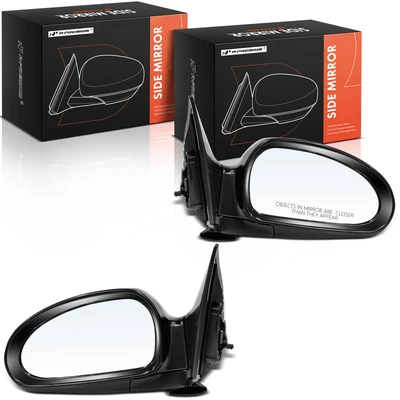 2 Pcs Driver & Passenger Black Mirror with Power Glass Adjust
