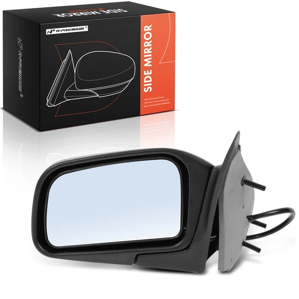 Front Left Driver Side Mirror, Power Adjustment, Manual Folding, Black A-Premium APMI2647TW