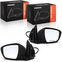 2 Pcs Driver & Passenger Black Mirror with Power Glass Adjust