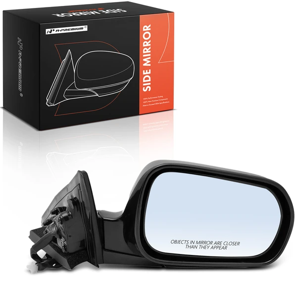 Right Passenger Side Mirror, Power Adjustment, Power Folding, Black A-Premium APMI2648TW