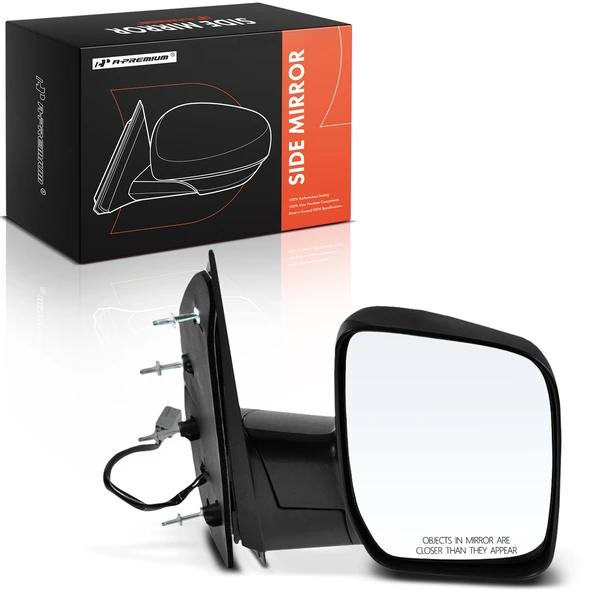 2009 Ford E-150 Right Passenger Side Mirror, Powered 2009 Ford E-150, Black A-Premium APMI2651TW