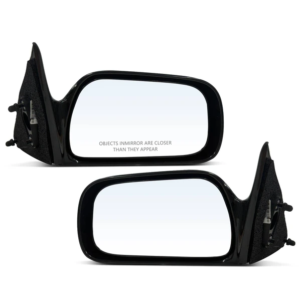 Driver & Passenger Mirror, Power Adjustment, Manual Folding, Smooth Black A-Premium APMI1865