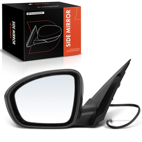 2019-2023 Nissan Altima Left Driver Side Mirror, Power Adjustment, Manual Folding, Black A-Premium APMI342