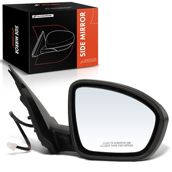 2019-2023 Nissan Altima Right Passenger Side Mirror, Power Adjustment, Manual Folding, Black A-Premium APMI345