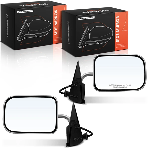 Driver & Passenger Mirror, Power Adjustment, Manual Folding, Chrome A-Premium APMI1862