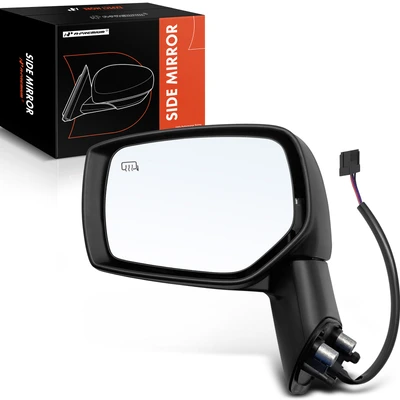 Driver Smooth Black Mirror without Turn Signal Indicator