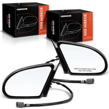 2 Pcs Driver & Passenger Black Mirror with Power Glass Adjust