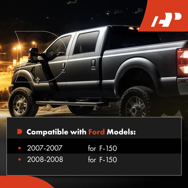 Driver & Passenger Mirror, with Heating, Power Adjustment, Manual Folding, Smooth Black A-Premium APMI2277TW