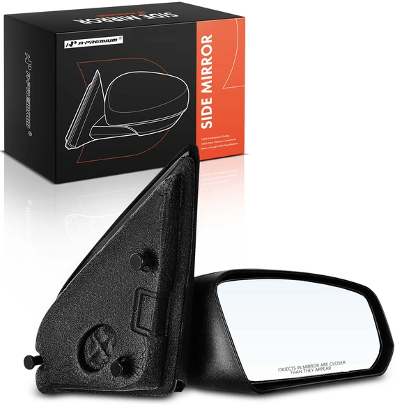 Right Passenger Side Mirror, Manual, Black A-Premium APMI2655TW