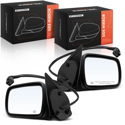 2 Pcs Driver & Passenger Black Mirror with Power Glass Adjust