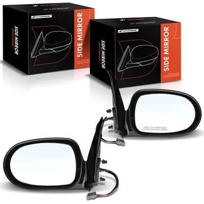 2 Pcs Driver & Passenger Black Mirror without Heated