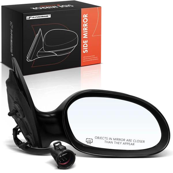 1996-1999 Mercury Sable Right Passenger Side Mirror, Powered, with Heated, Smooth Black A-Premium APMI1888