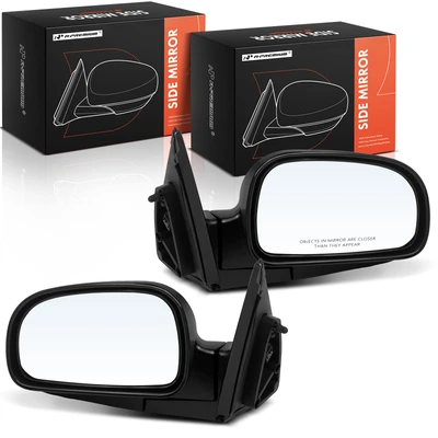 2 Pcs Driver & Passenger Black Mirror with Power Glass Adjust