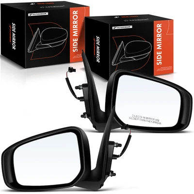 2 Pcs Driver & Passenger Black Mirror without Heated