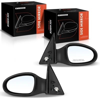 2 Pcs Driver & Passenger Black Mirror with Power Glass Adjust