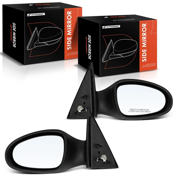 2005-2006 Nissan Altima Driver & Passenger Mirror, Power Adjustment, Non-Folding, Smooth Black A-Premium APMI937TW