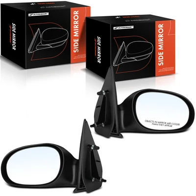 2 Pcs Driver & Passenger Textured Black Mirror without Heated