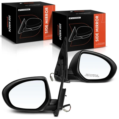 2 Pcs Driver & Passenger Black Mirror without Heated
