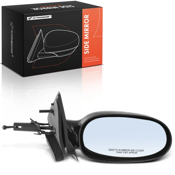2001-2003 Saturn L200 Right Passenger Side Mirror, Manual, Black A-Premium APMI2667TW