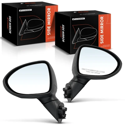 2 Pcs Driver & Passenger Black Mirror with Heated