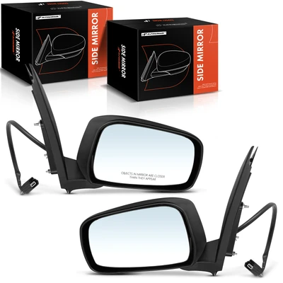 2 Pcs Driver & Passenger Black Mirror without Heated