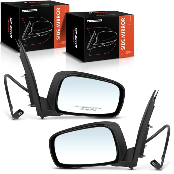 Driver & Passenger Mirror, Powered, Smooth Black A-Premium APMI954TW