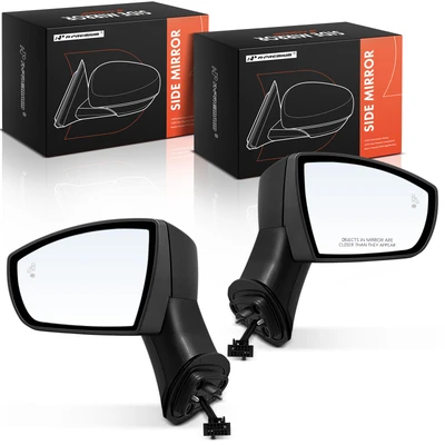 2 Pcs Pair Black Power Mirror with Turn Signal & Blind Spot