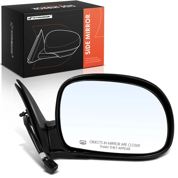 1998 GMC Jimmy Right Passenger Side Mirror, Powered, with Heated, Smooth Black A-Premium APMI1937