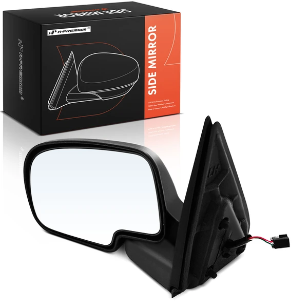 Left Driver Side Mirror, Powered, Chrome A-Premium APMI2508