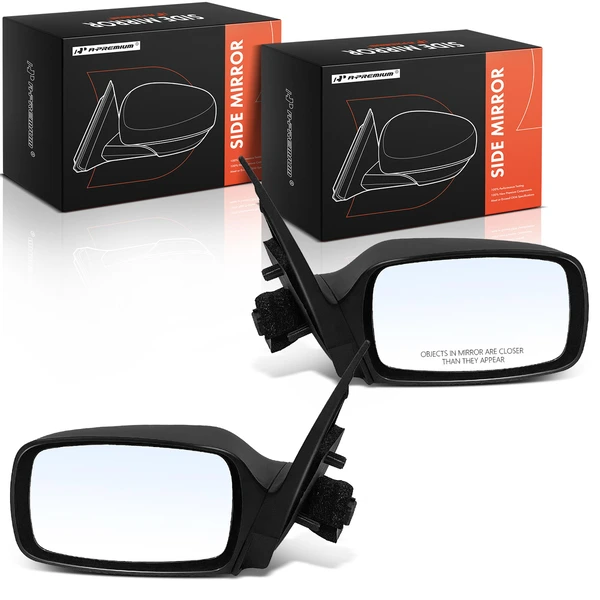 Driver & Passenger Mirror, Powered, Smooth Black A-Premium APMI1942