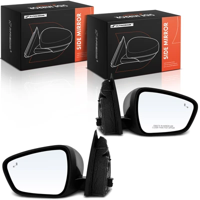 2 Pcs Driver & Passenger Textured Black Mirror with Power Glass Adjust