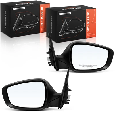 2 Pcs Driver & Passenger Black Mirror with Power Glass Adjust