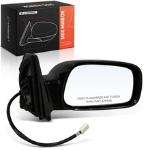 Passenger Black Smooth Mirror with Power Glass Adjust