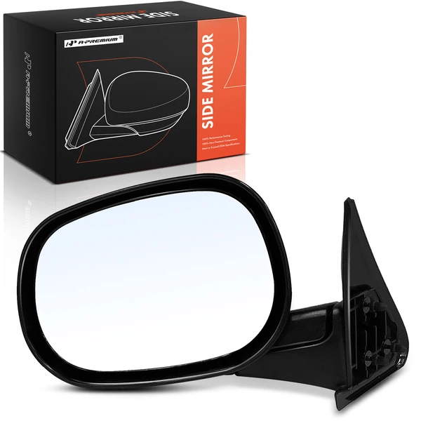 Left Driver Side Mirror, Manual, Smooth Black A-Premium APMI1958