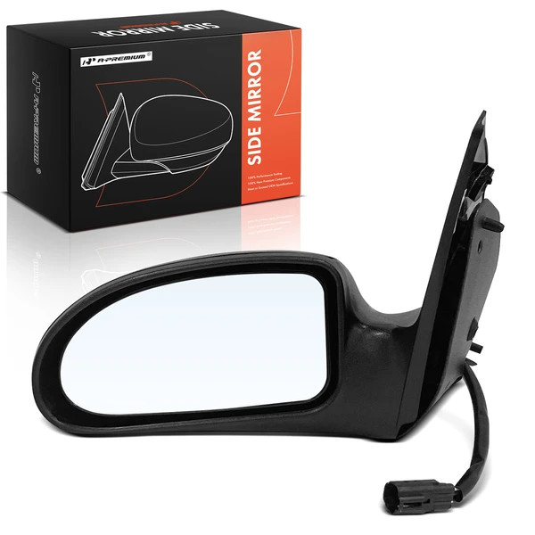 2000-2007 Ford Focus Left Driver Side Mirror, Powered 2000-2007 Ford Focus, Smooth Black A-Premium APMI1961