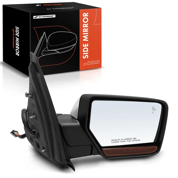 Right Passenger Side Mirror, with Heating, Power Adjustment, Power Folding, Chrome A-Premium APMI969TW