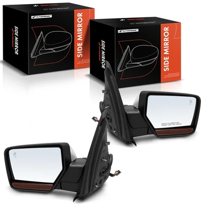 2 Pcs Driver & Passenger Chrome Mirror with Power Glass Adjust