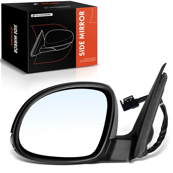 Left Driver Side Mirror, with Heating, Power Adjustment, Power Folding, Primed Gray A-Premium APMI972TW