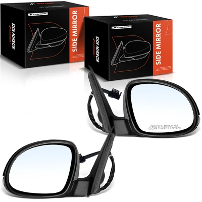 2 Pcs Driver & Passenger Black Mirror with Heated
